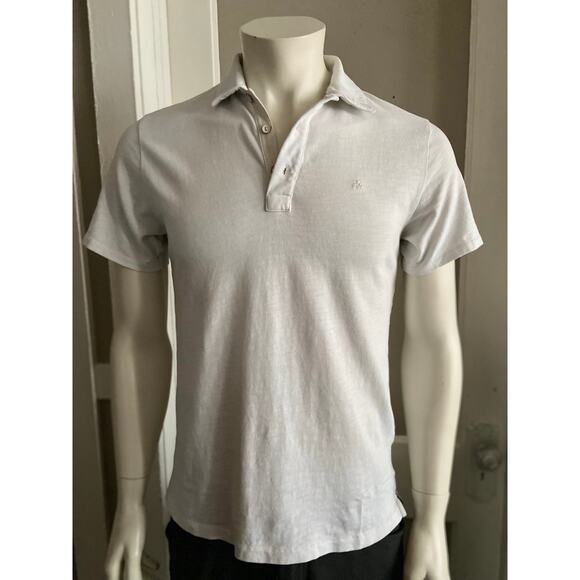RAG & BONE Standard Issue Soft White Polo Mens sz M (Fits like a sz S) - Picture 2 of 13